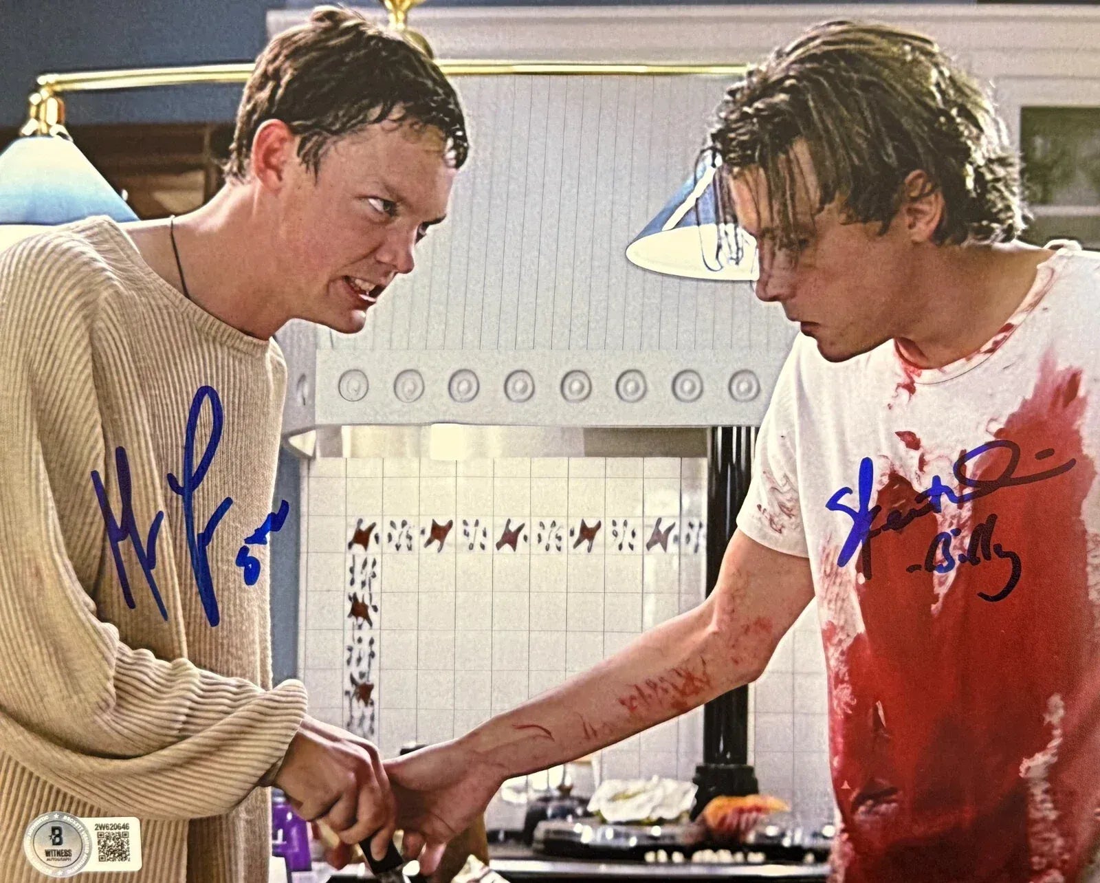 Matthew Lillard and Skeet Ulrich dual-signed Scream 8x10 photo inscribed Stu Billy — Beckett Witness