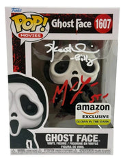 Matthew Lillard & Skeet Ulrich Authentic Autographed Ghost Face 1607 Funko Pop Figure Glow in the Dark