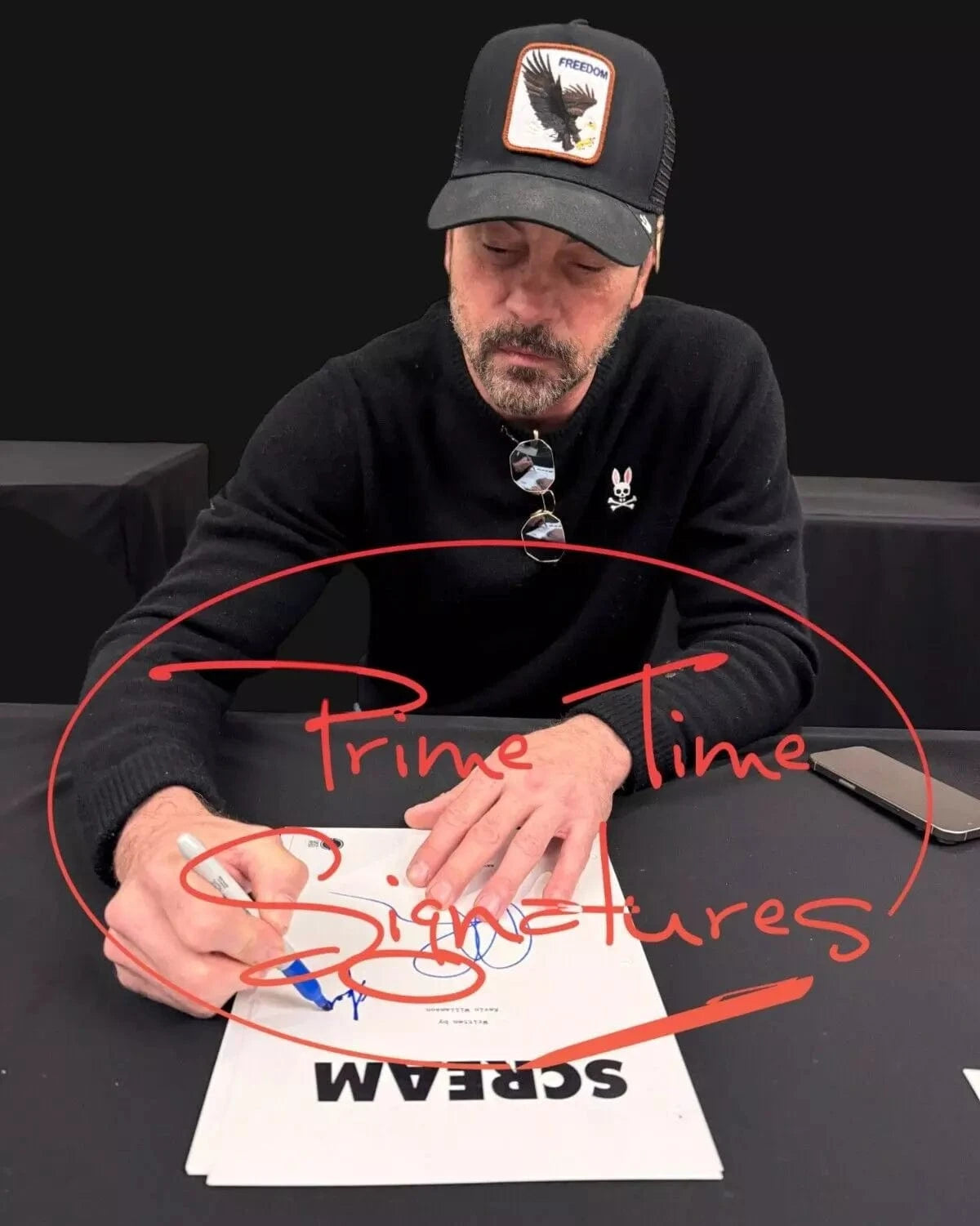 Matthew Lillard Signed Script from Scream Beckett COA - Detail View