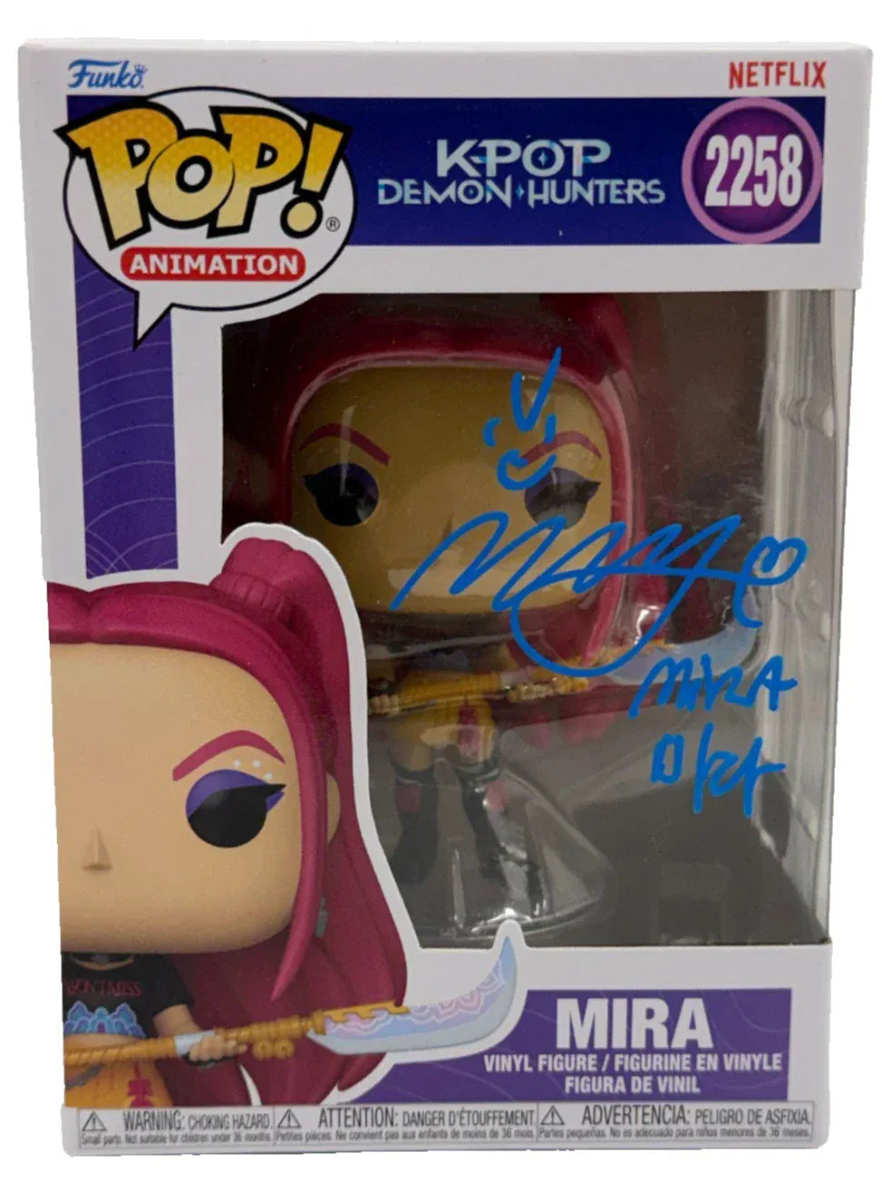 May Hong Authentic Autographed Mira K-Pop Demon Hunters 2258 Funko Pop Figure