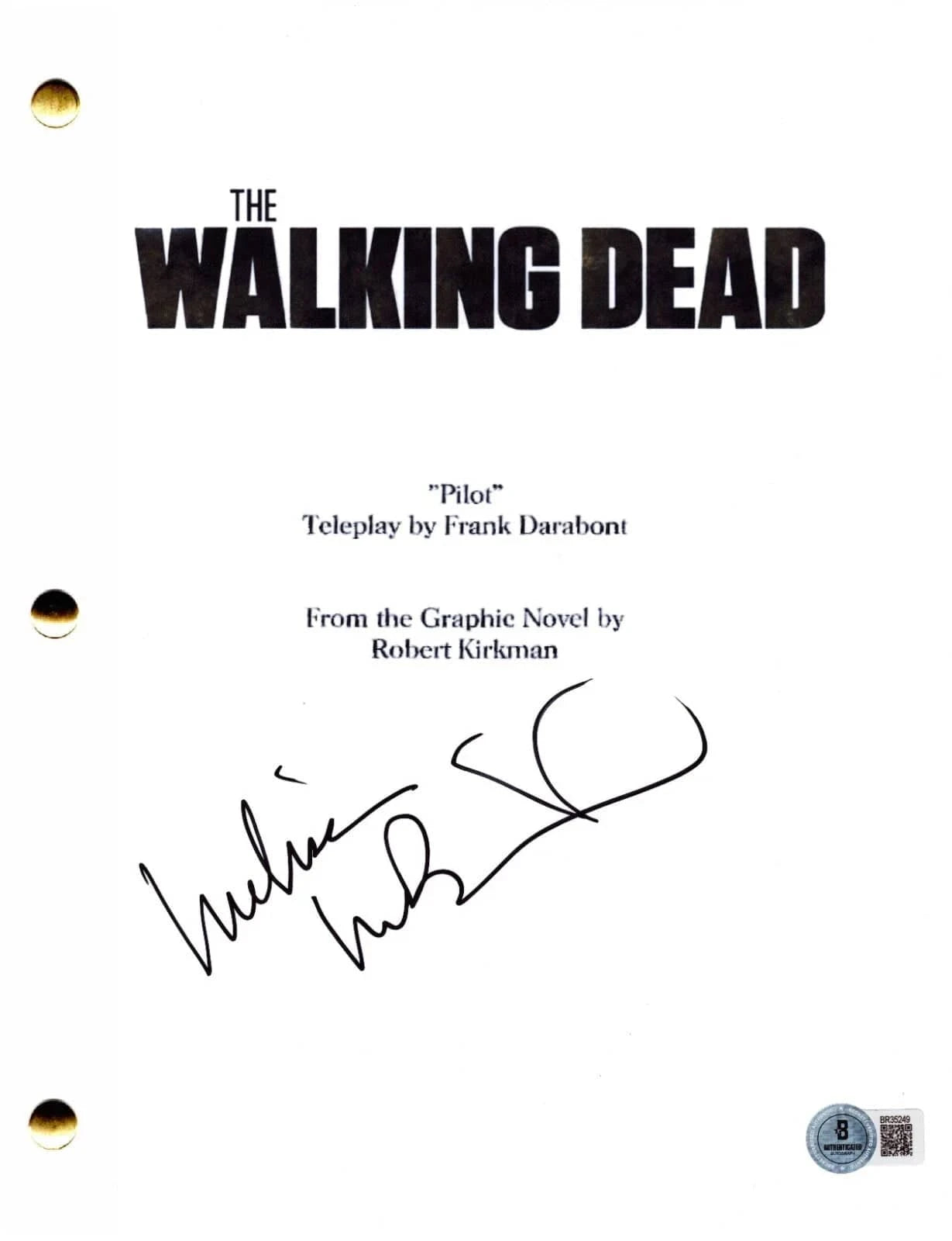 Melissa McBride Signed Script - Beckett COA