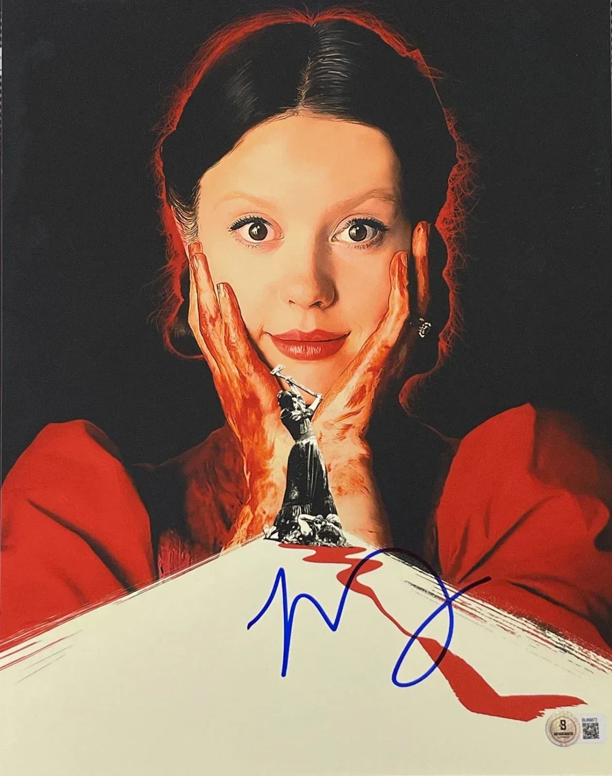Mia Goth Signed 11x14 Photo from Pearl Beckett COA - Item #6