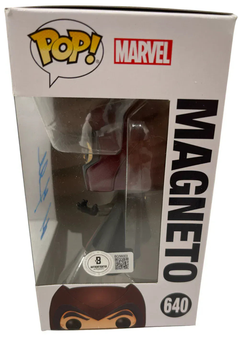 Michael Fassbender Signed Magneto Marvel Funko Pop Figure Beckett COA