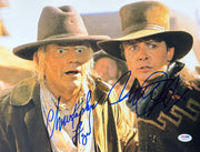 Michael J. Fox and Christopher Lloyd dual-signed Back to the Future 11x14 photo — PSA/DNA LOA