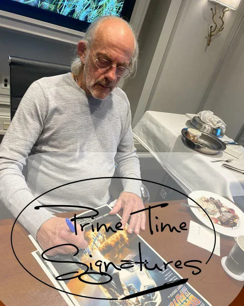 Michael J Fox & Christopher Lloyd Authentic Autographed 12x18 Photo Poster