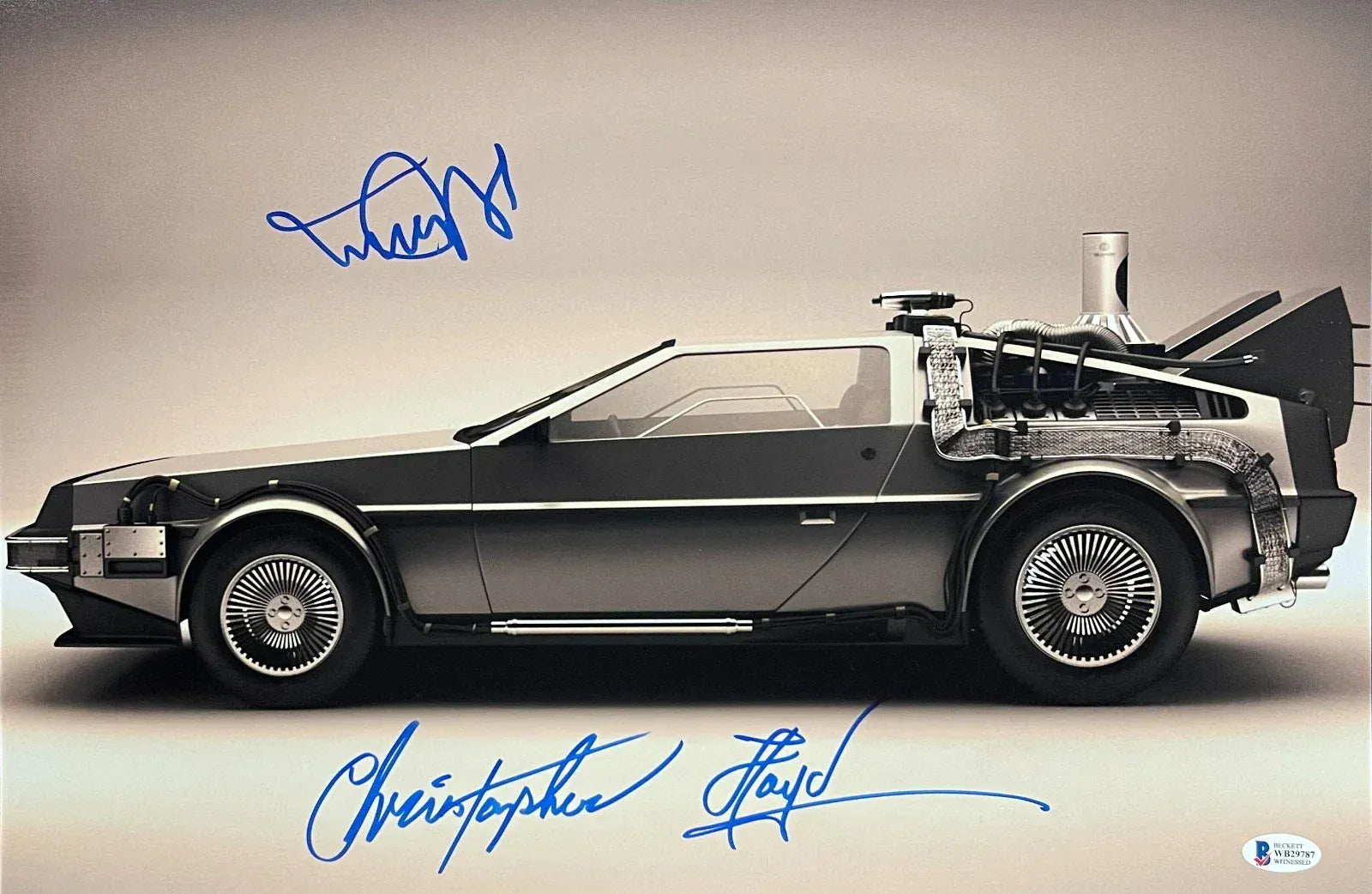 Michael J Fox & Christopher Lloyd Authentic Autographed 12x18 Photo Poster