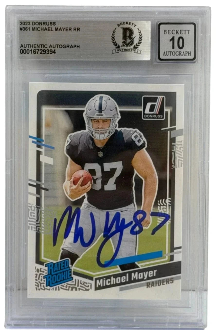 Michael Mayer Authentic Autographed 2023 Donruss Rated Rookie Card #361