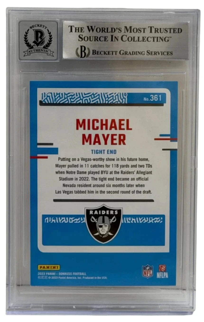 Michael Mayer Signed Trading Card Beckett COA - Item #2 - Detail View