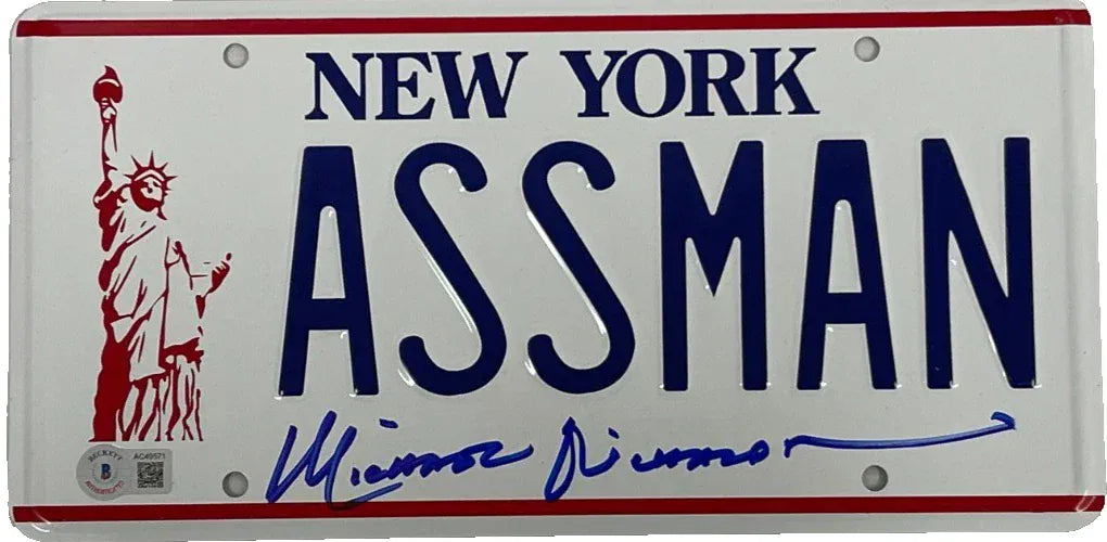 Michael Richards Authentic Autographed ASSMAN License Plate
