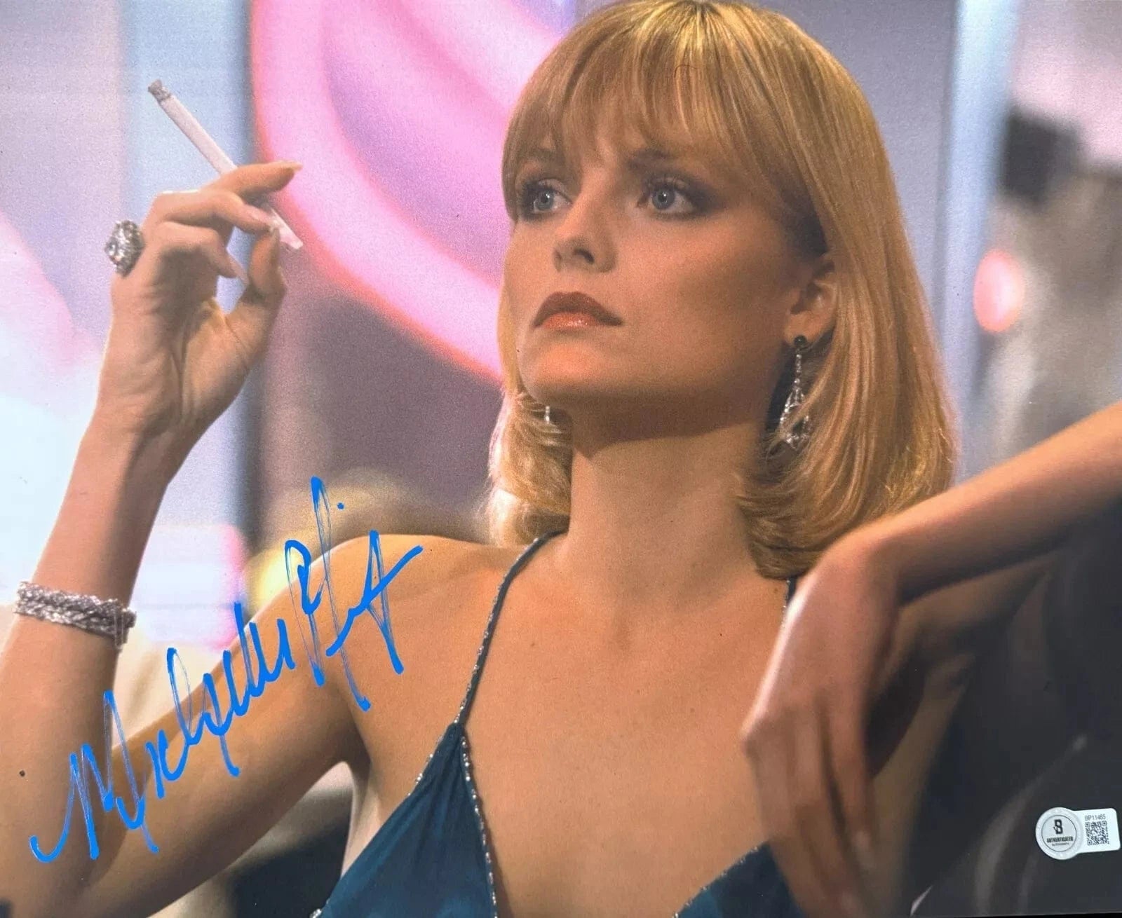 Michelle Pfeiffer Signed 11x14 Photo from Scarface Beckett COA