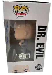 Mike Myers Dr. Austin Powers autographed Funko Pop #644 - signature closeup with COA