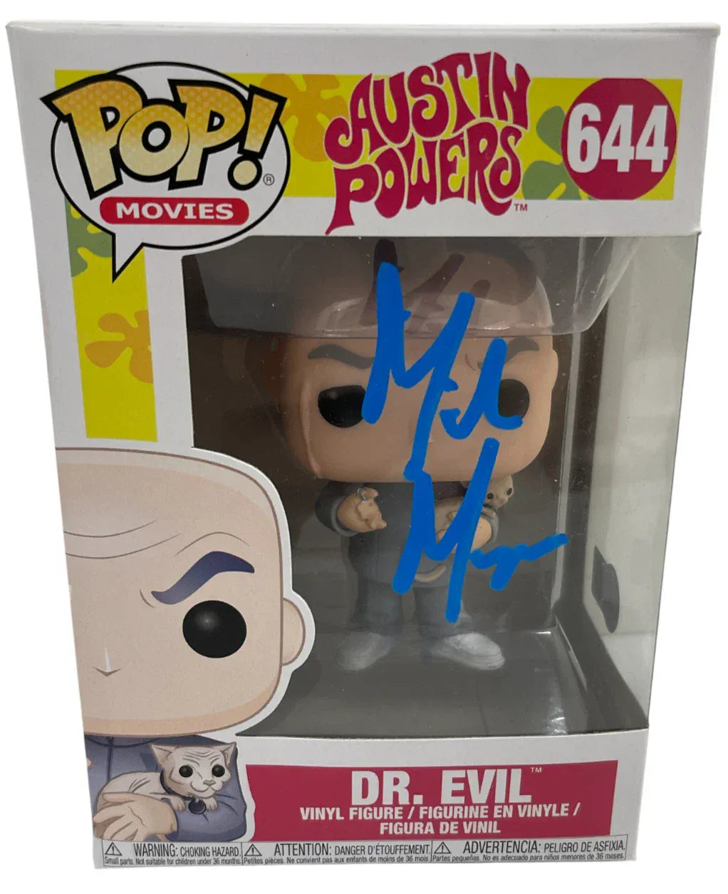 Mike Myers Dr. Austin Powers autographed Funko Pop #644 with certificate of authenticity