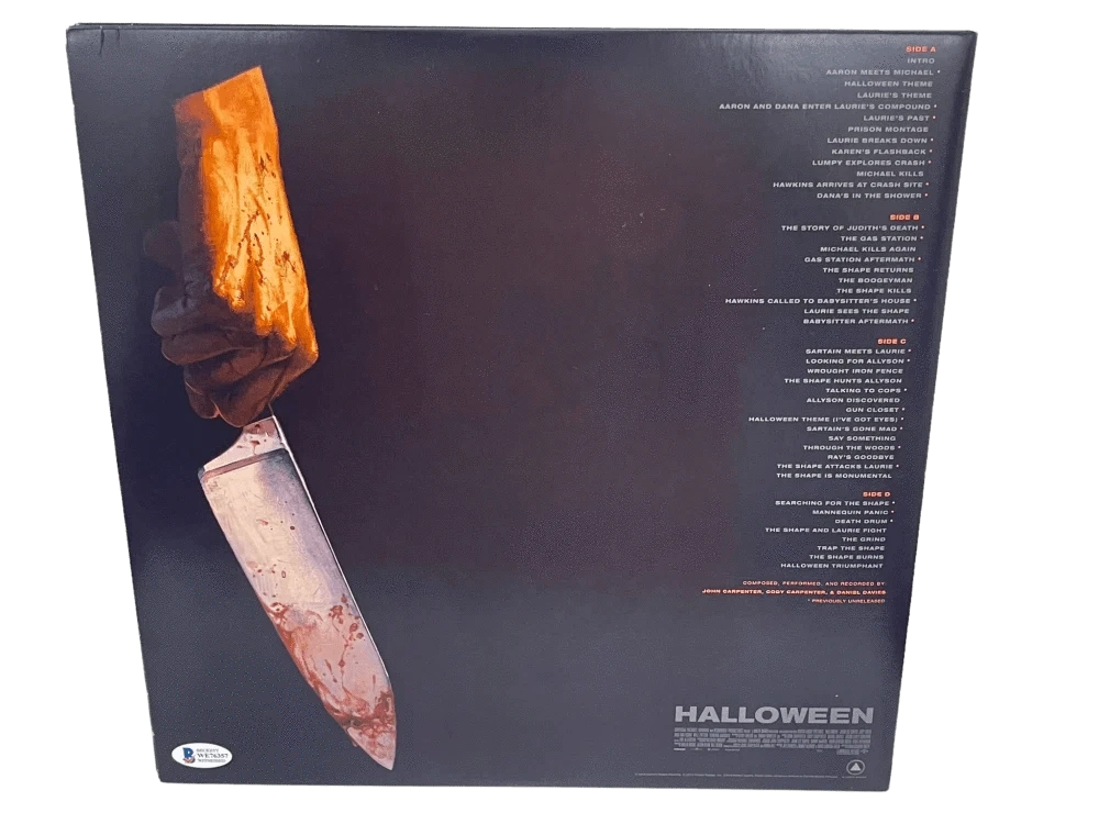 Nick Castle Signed Vinyl Record from Halloween Beckett COA - Alternate Angle
