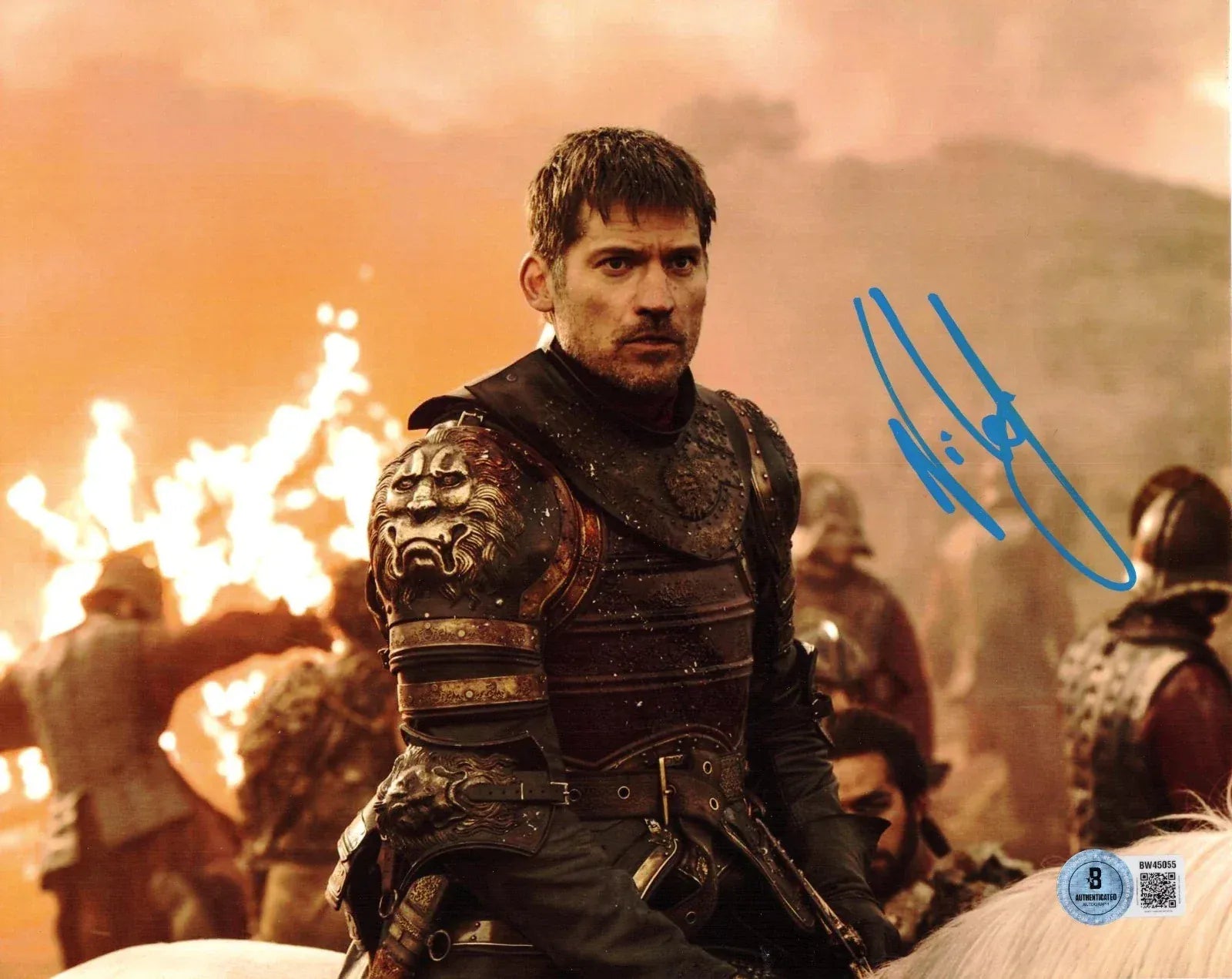 Nikolaj Coster-Waldau signed Game of Thrones 8x10 photo — Beckett authenticated