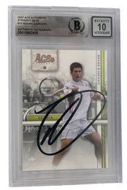 Novak Djokovic signed 2007 Ace Bronze rookie card #16 Straight Sets — Beckett Slabbed Grade 10