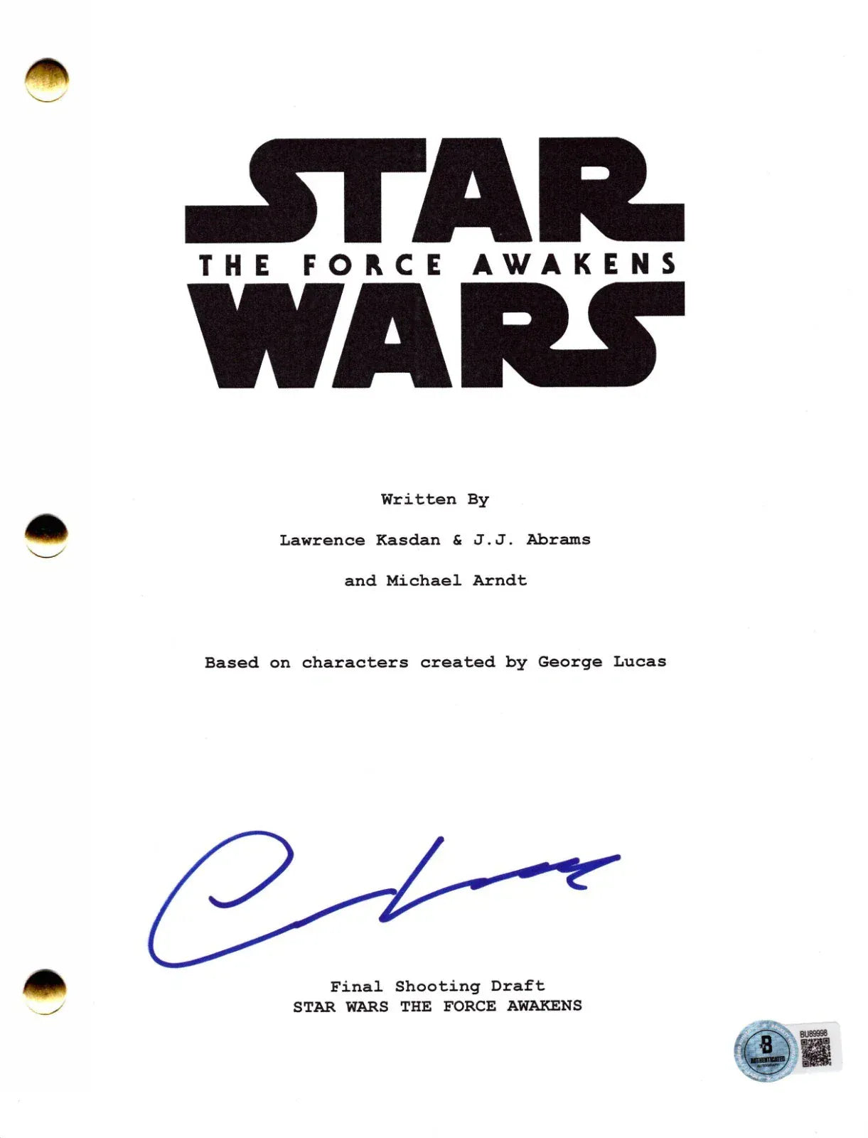 Oscar Isaac Star autographed script with certificate of authenticity