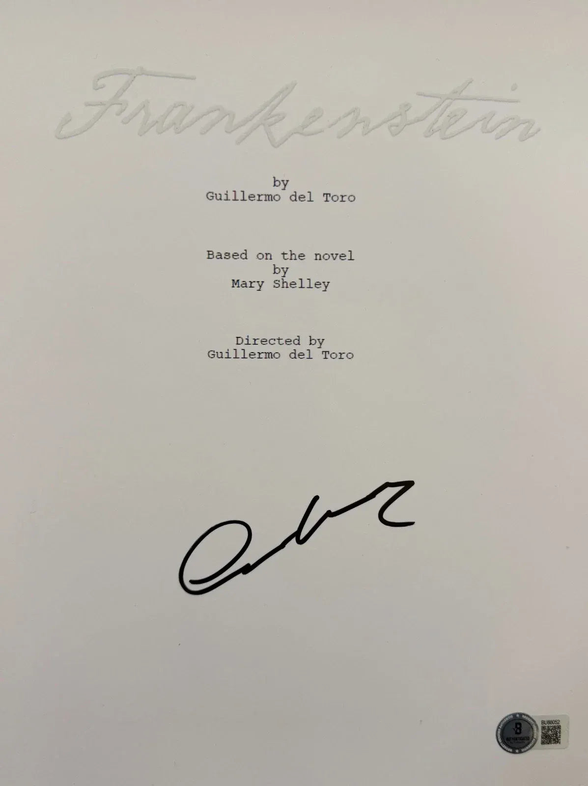 Oscar Isaac signed Frankenstein movie script — Beckett authenticated