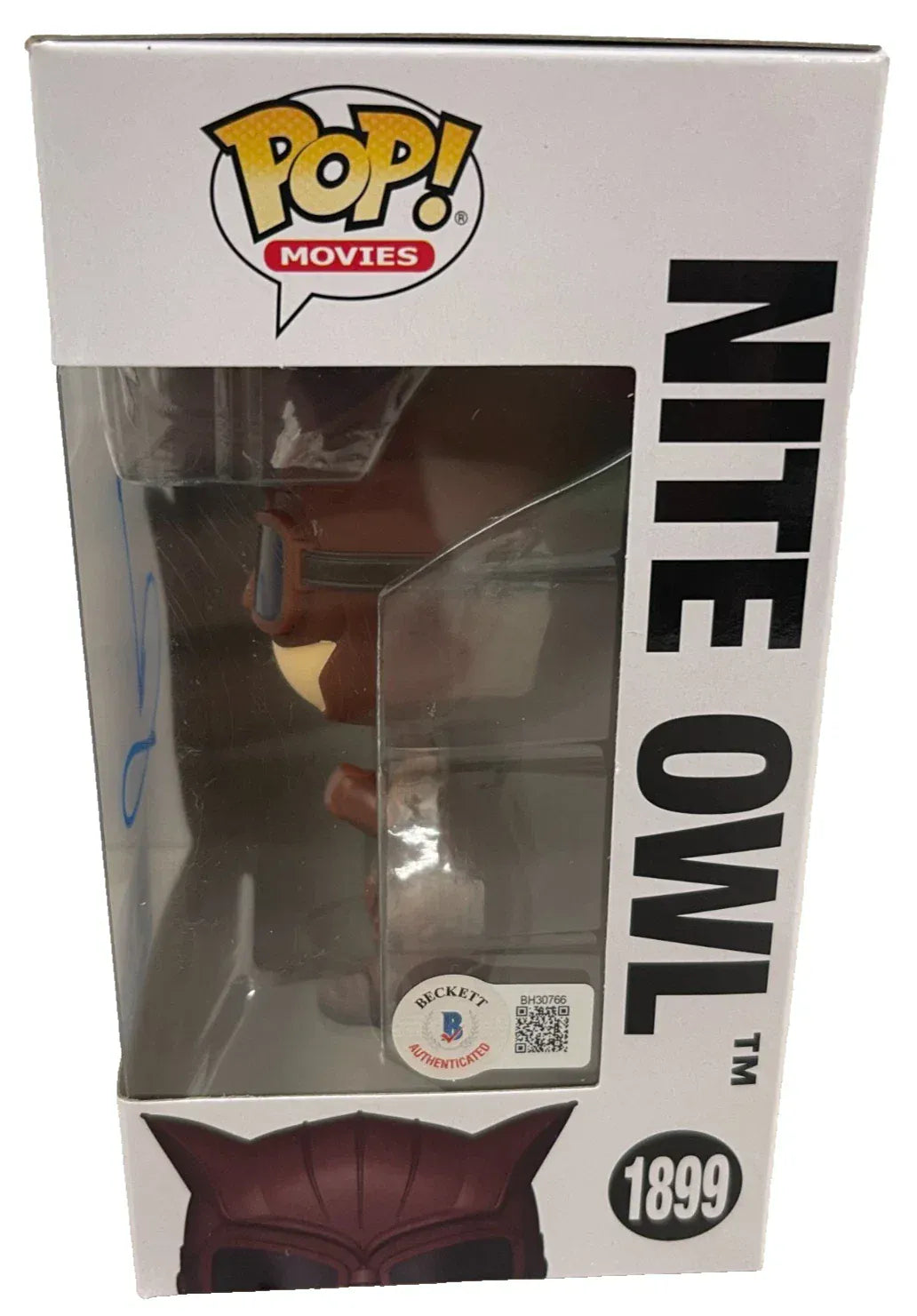 Patrick Wilson Nite autographed Funko Pop #1899 - signature closeup with COA