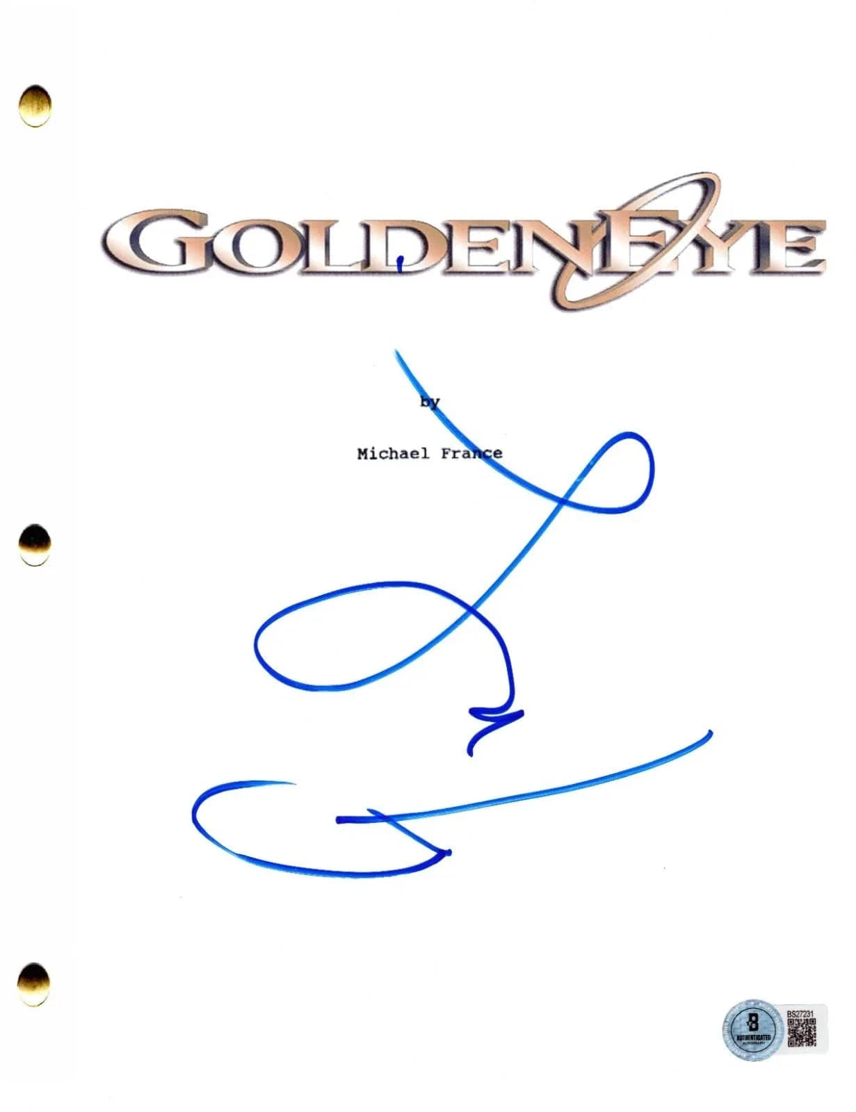 Pierce Brosnan Authentic Autographed James Bond Goldeneye Script
