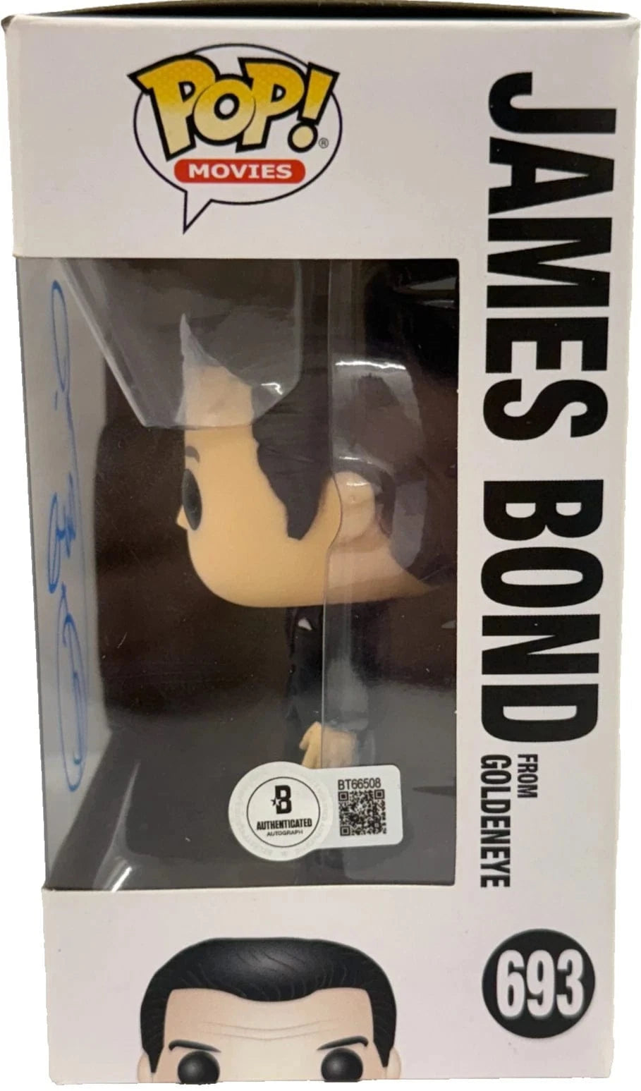 Pierce Brosnan Signed Funko from James Bond Beckett COA - Detail View