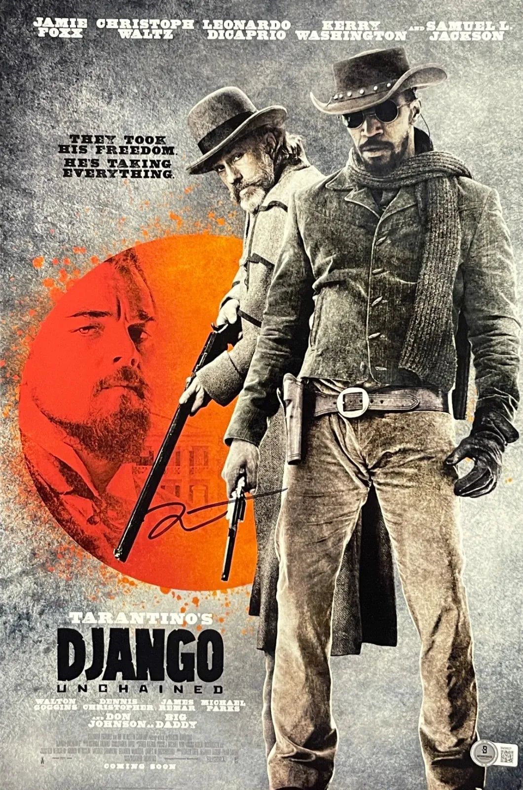 Quentin Tarantino Authentic Autographed 12x18 Photo - Django Unchained