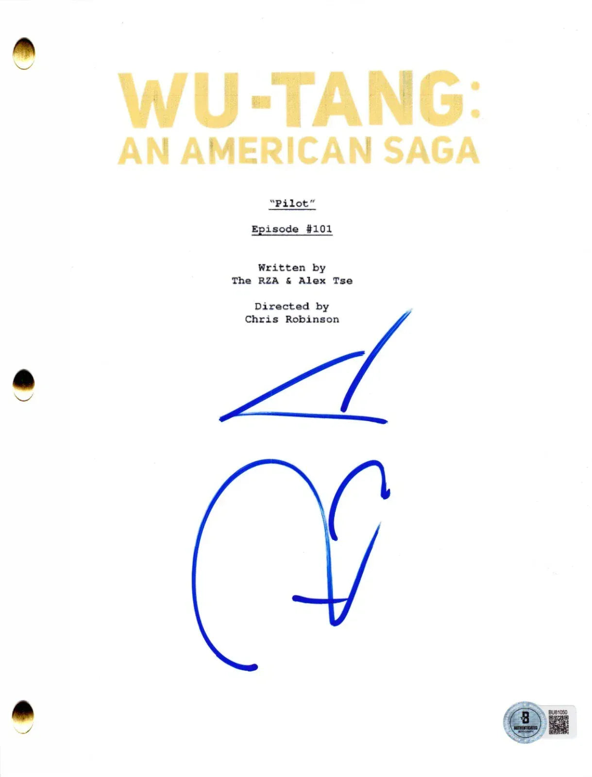 RZA signed Wu-Tang An American Saga pilot script — Beckett authenticated