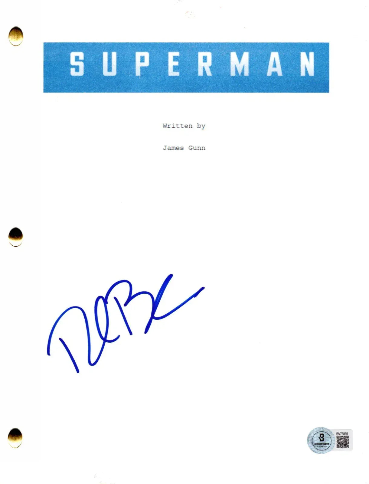 Rachel Brosnahan signed Superman 2025 movie script — Beckett authenticated