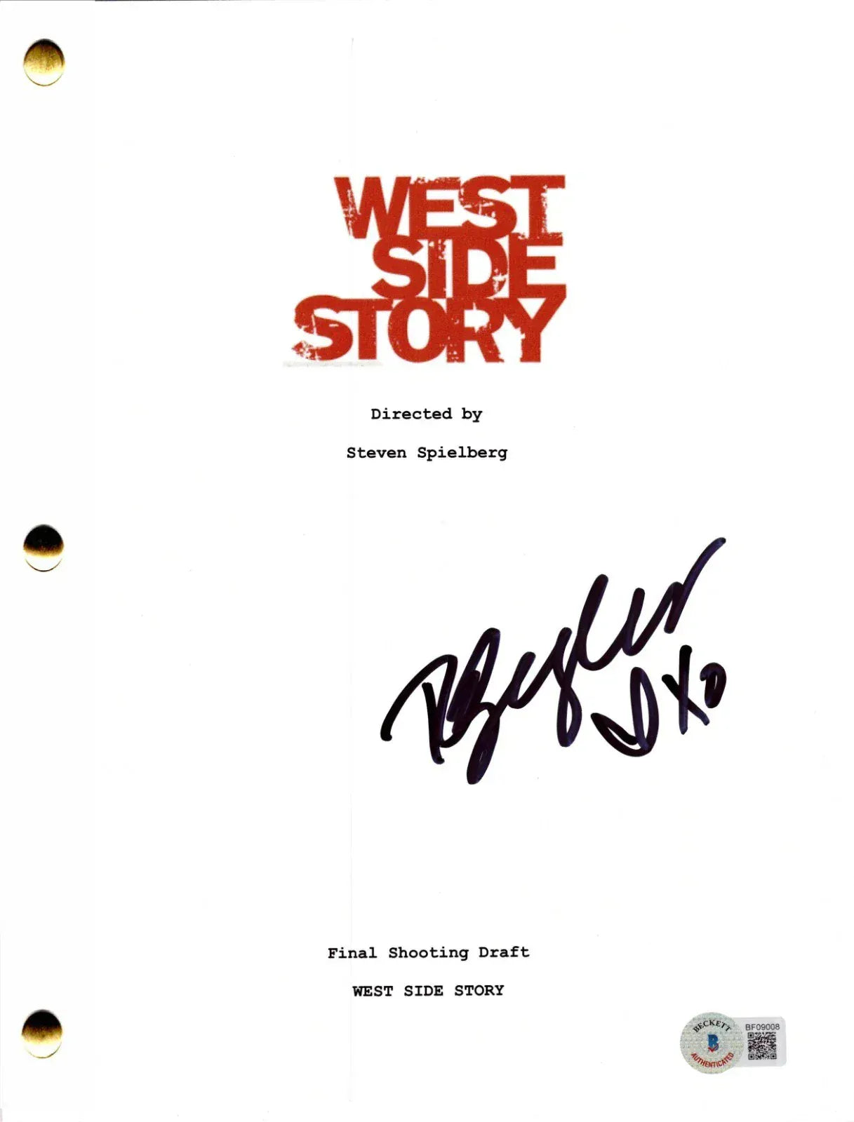 Rachel Zegler Authentic Autographed West Side Story Script