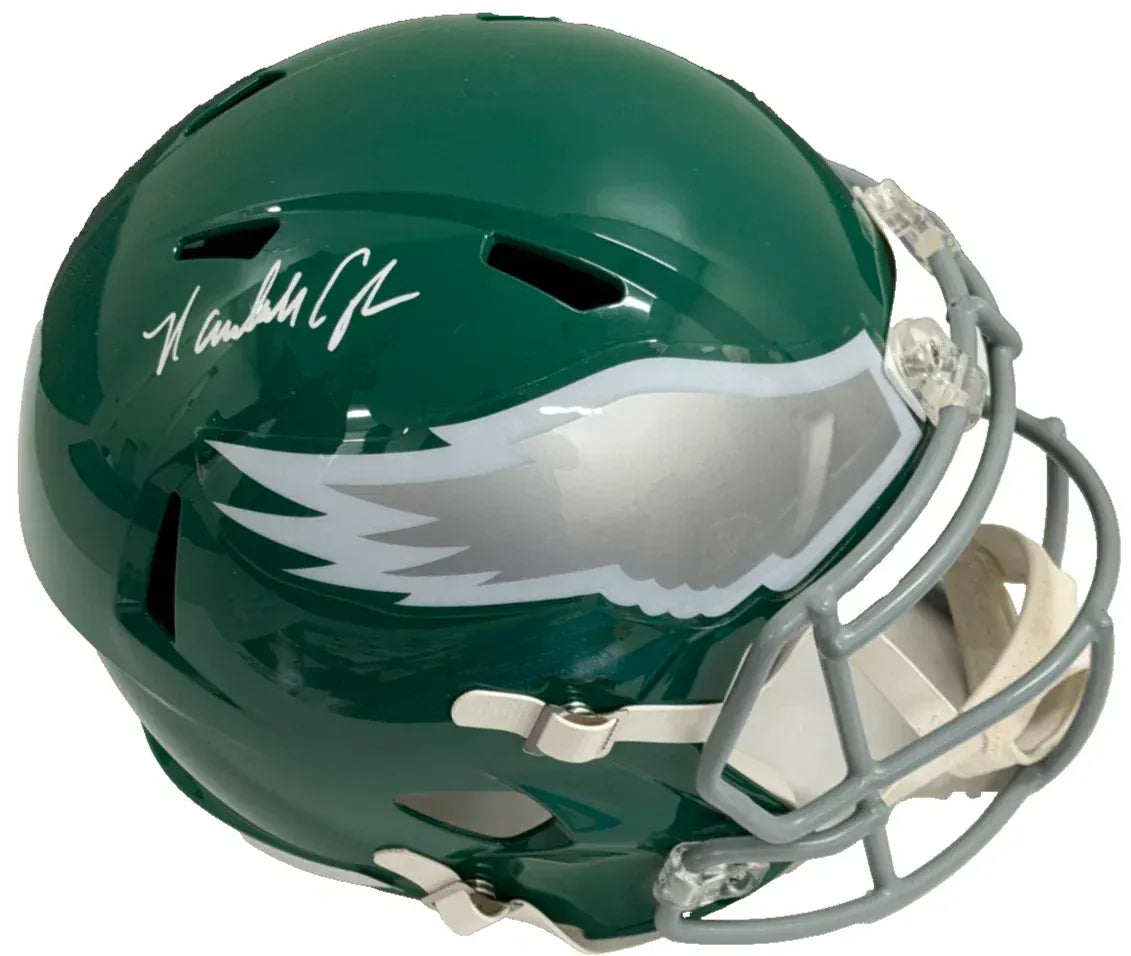 Randall Cunningham Signed Philadelphia Eagles Speed Throwback Helmet Beckett COA