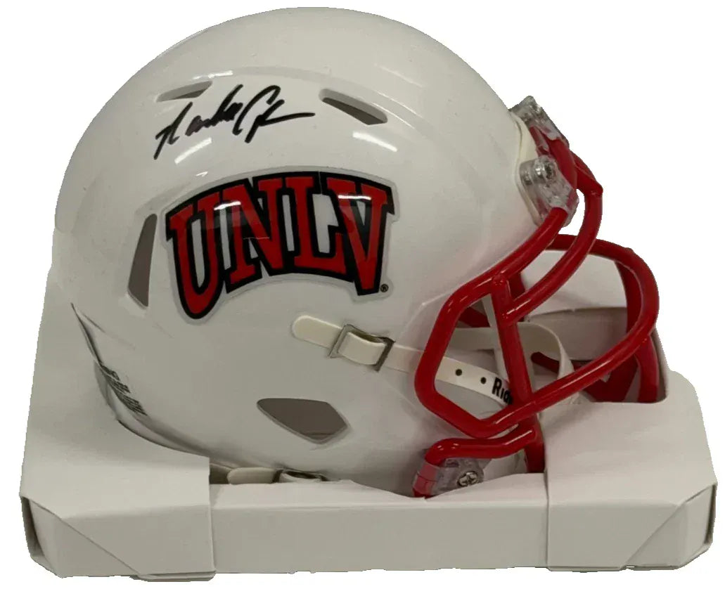 Randall Cunningham Signed UNLV Runnin Rebels Mini Speed Helmet Beckett COA