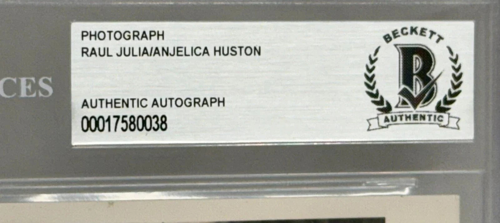Anjelica Huston Signed 8x10 Photo from The Addams Family Beckett COA - Detail View