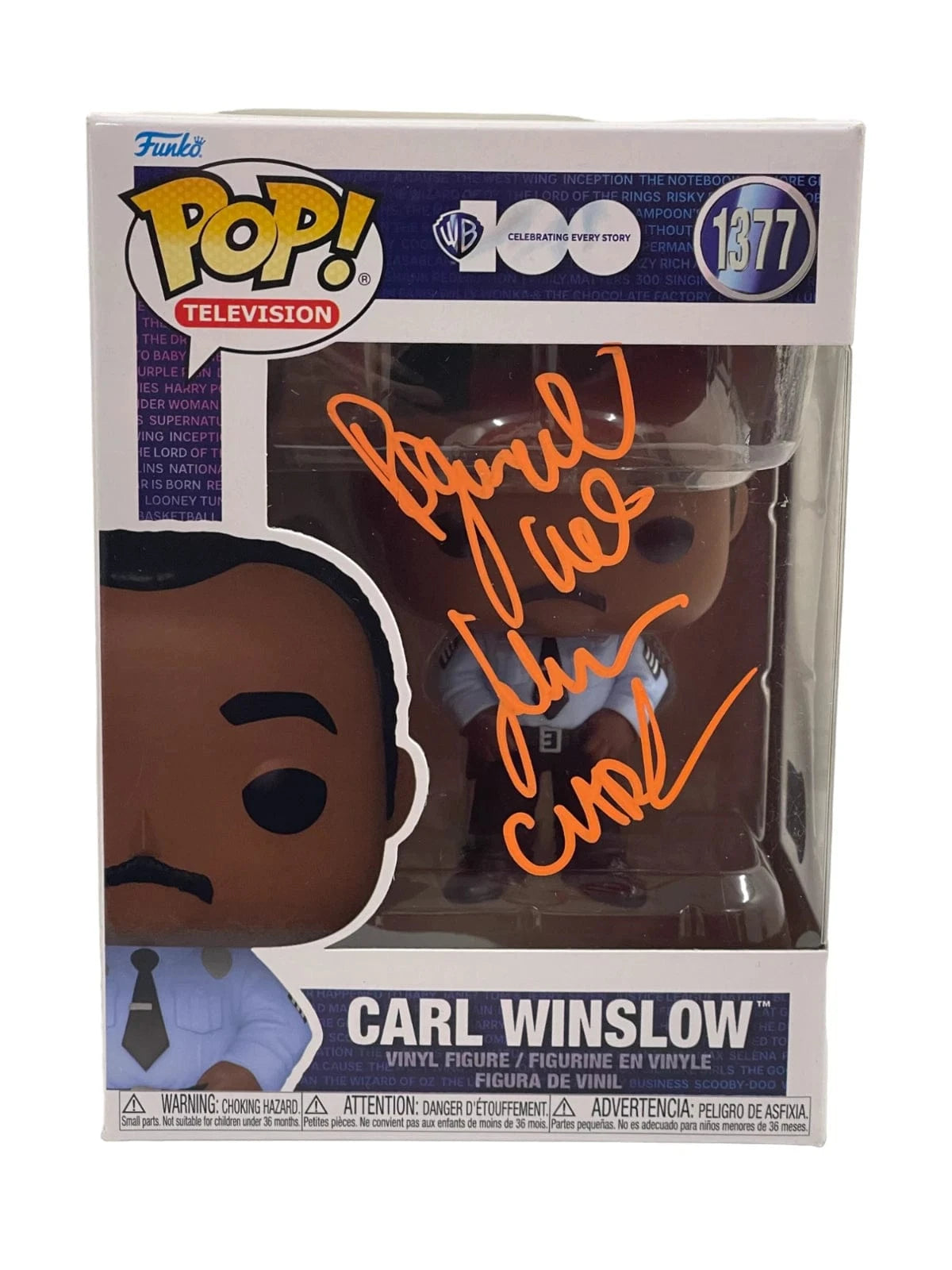 Reginald Veljohnson Authentic Autographed Carl Winslow WB 100 1377 Funko Pop Figure
