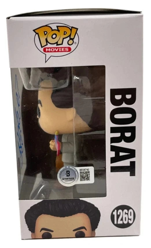 Sacha Baron Cohen Signed Funko from Borat Beckett COA - Detail View