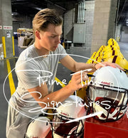 Sam Leavitt Signed NFL Helmet Beckett COA - Item #3 - Detail View