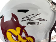 Sam Leavitt Signed NFL Helmet Beckett COA - Item #3 - Alternate Angle