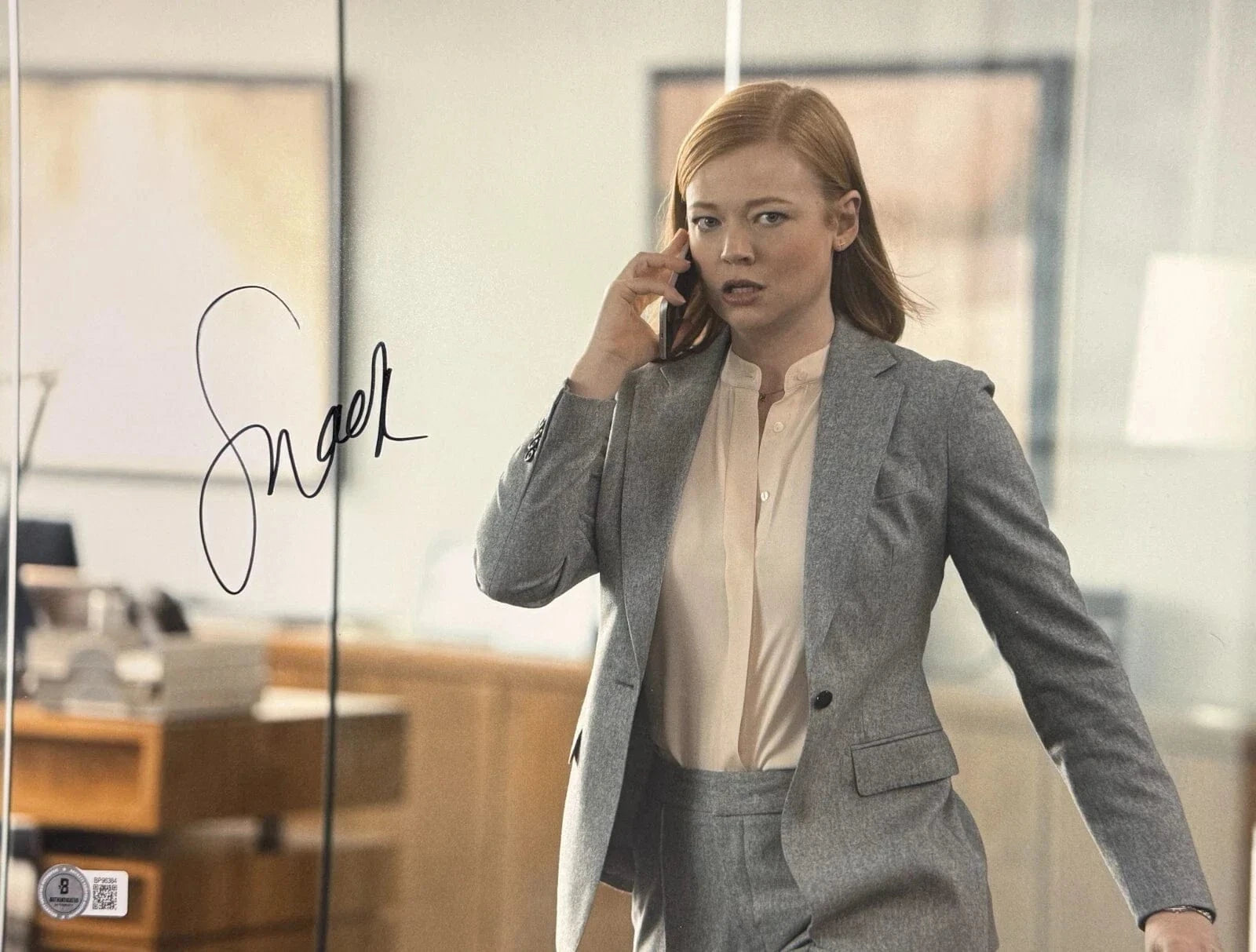 Sarah Snook Signed 11x14 Photo from Succession Beckett COA - Item #3