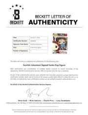 Scarlett Johansson signed Black Widow 604 Funko Pop Figure — top view