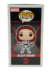 Scarlett Johansson signed Black Widow 604 Funko Pop Figure — card back view