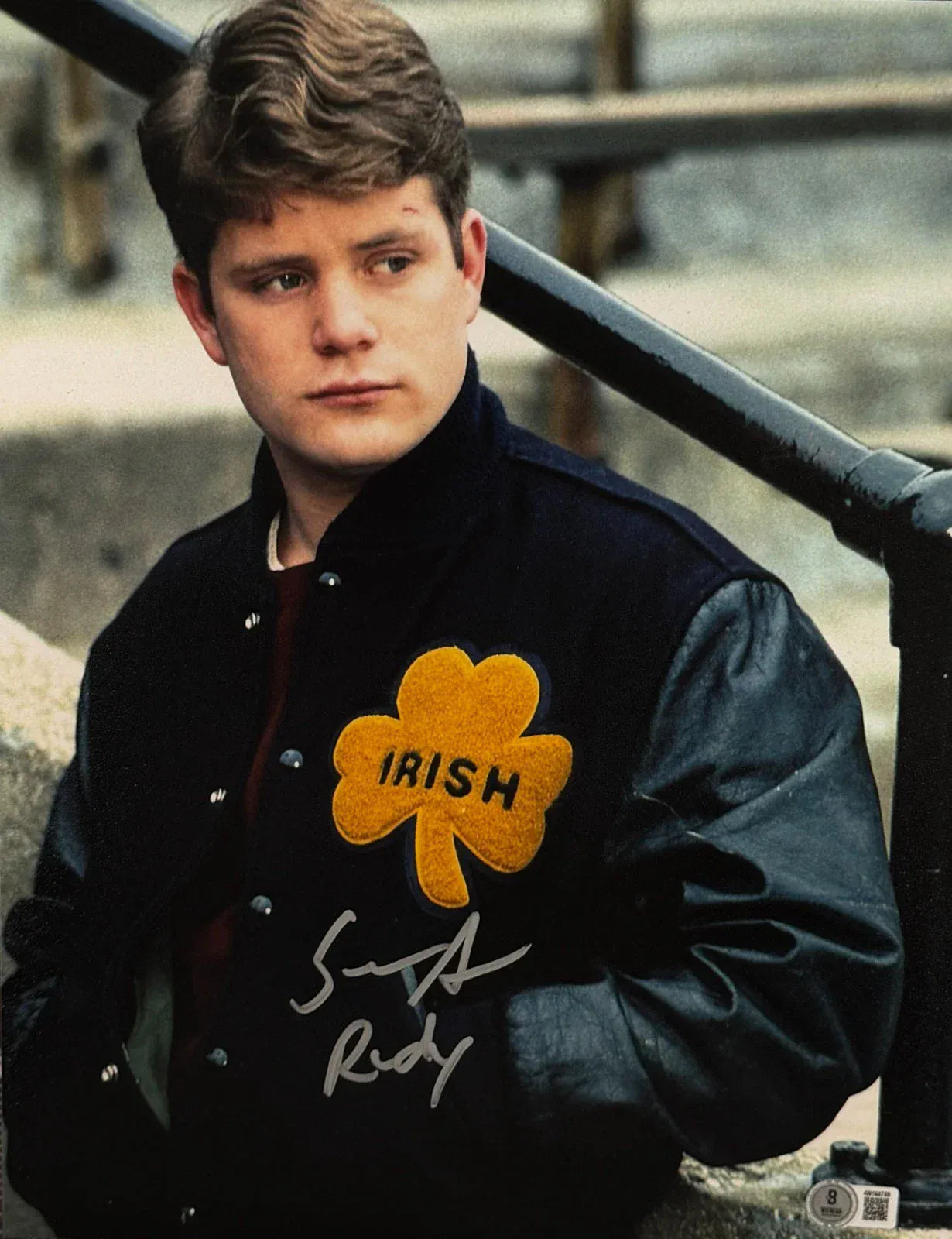 Sean Astin signed Rudy 11x14 photo inscribed Rudy — Beckett Witness