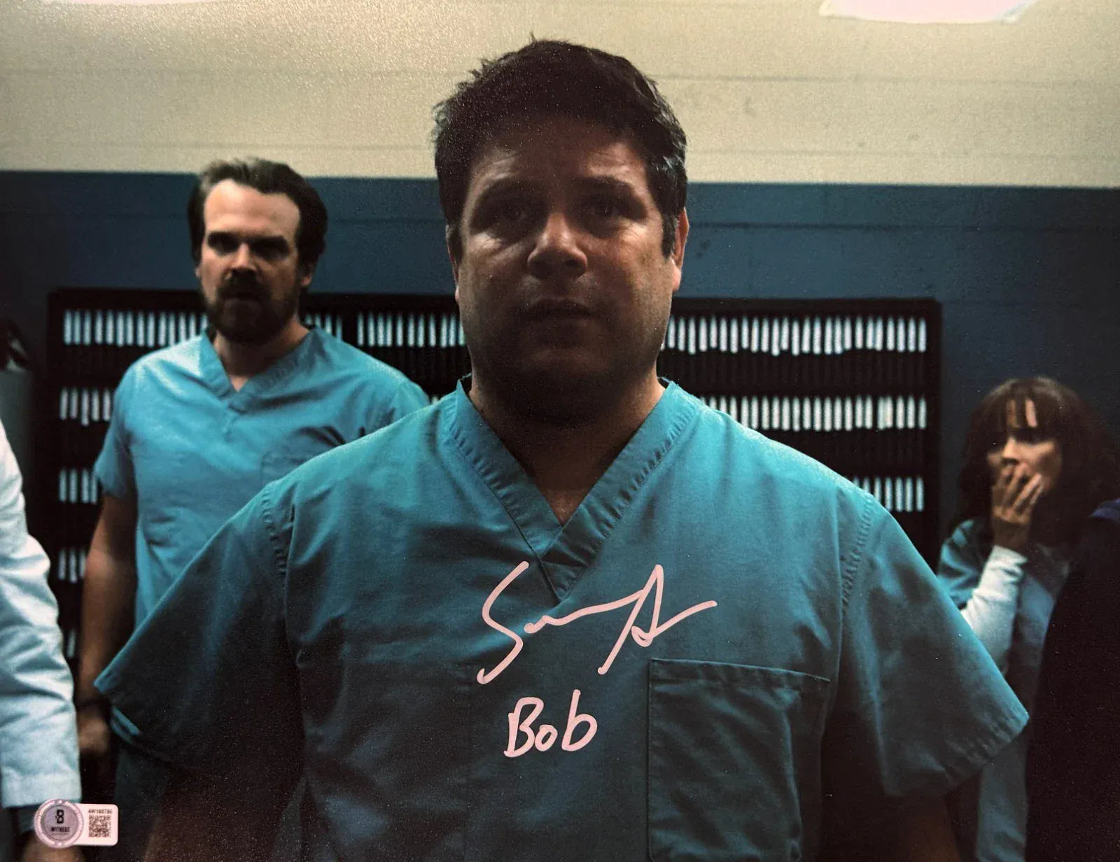 Sean Astin signed Stranger Things 11x14 photo inscribed Bob — Beckett Witness