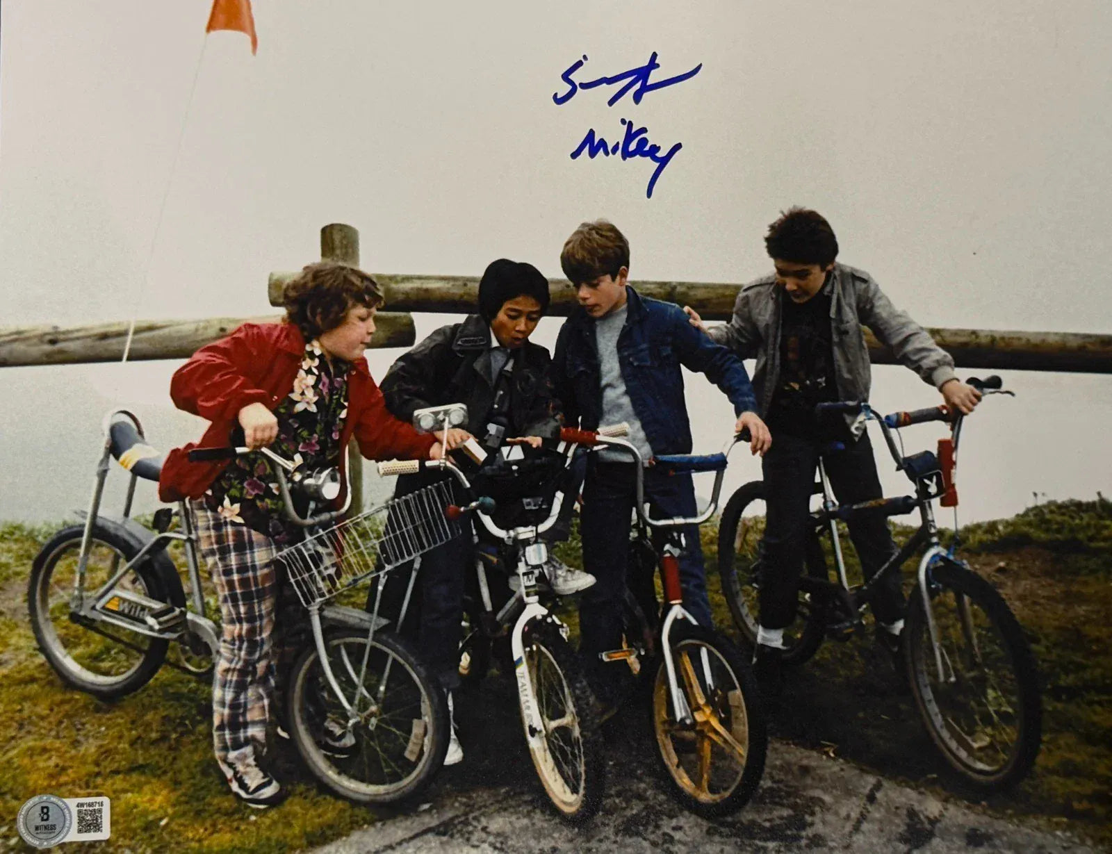 Sean Astin signed The Goonies 11x14 photo inscribed Mikey — Beckett Witness