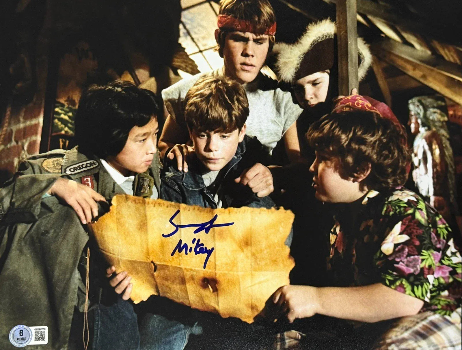 Sean Astin signed The Goonies 11x14 photo inscribed Mikey — Beckett Witness