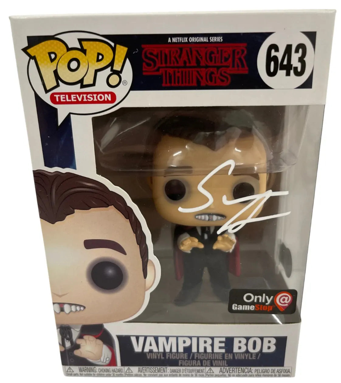 Sean Astin signed Vampire Bob Stranger Things Funko Pop with Beckett COA