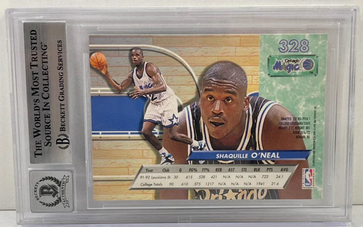 Shaquille O'Neal Authentic Autographed 1992 Ultra #328 Rookie Card