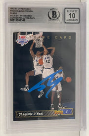 Shaquille O'Neal Authentic Autographed 1992 Upper Deck Rookie Card