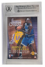 Shaquille O'Neal signed 1996-97 Z-Force 54 Orlando Magic — card back view