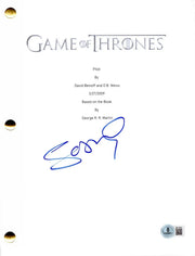 Sophie Turner signed Game of Thrones pilot script — Beckett authenticated