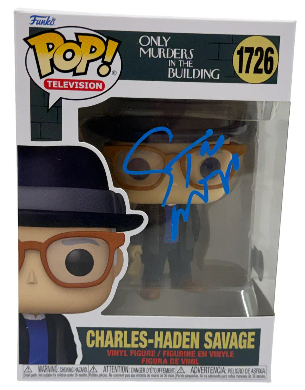 Steve Martin Signed Charles-Haden Savage Only Murders in the Building Only Murders in the Building Funko Pop Figure Beckett COA