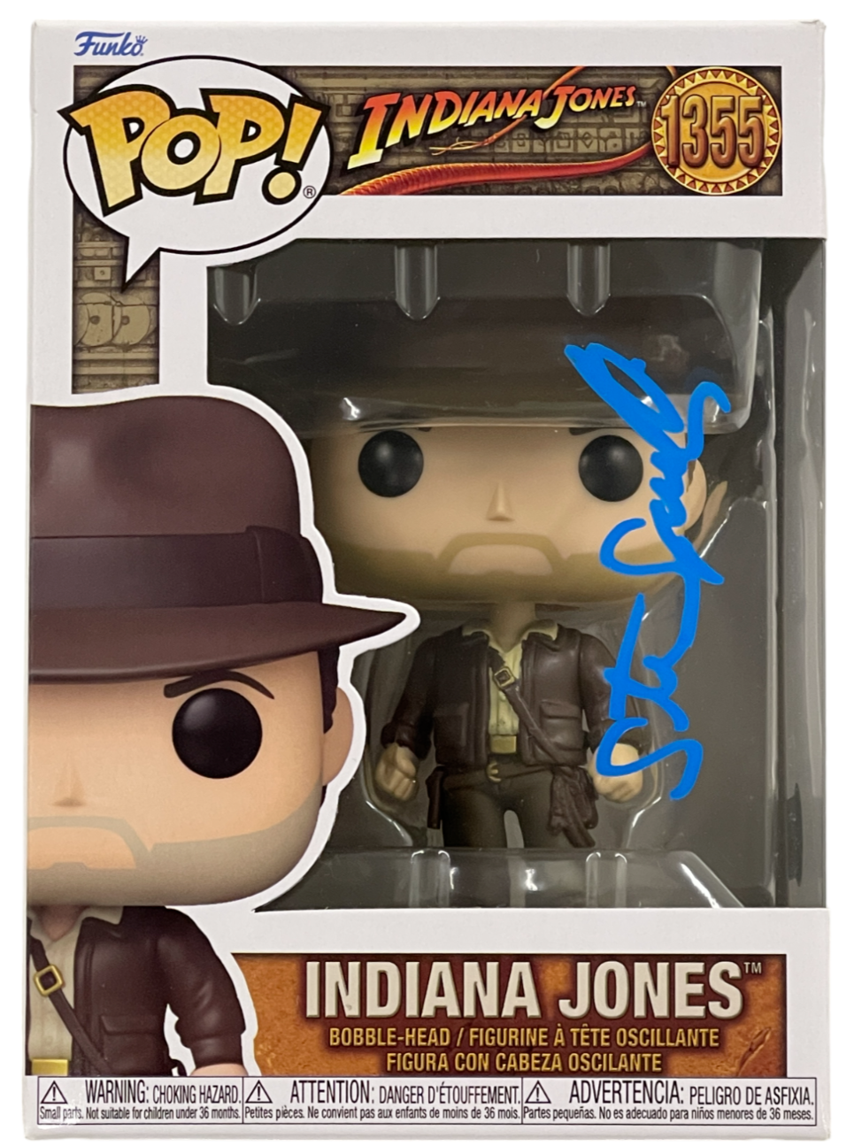 Steven Spielberg Authentic Autographed Indiana Jones 1254 Funko Pop Figure