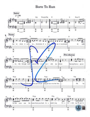 Stevie Van Zandt autographed born to run sheet music with certificate of authenticity